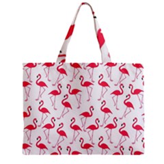 Flamingo Pattern Zipper Mini Tote Bag by Valentinaart
