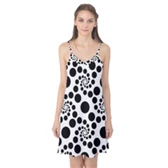 Dot Dots Round Black And White Camis Nightgown