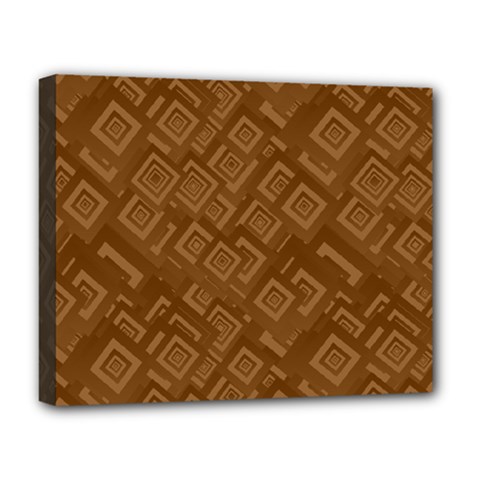 Brown Pattern Rectangle Wallpaper Deluxe Canvas 20  X 16   by Amaryn4rt