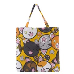 Cats Pattern Grocery Tote Bag by Valentinaart