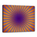 Retro Circle Lines Rays Orange Canvas 20  x 16  View1