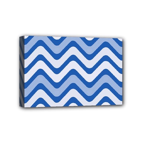 Waves Wavy Lines Pattern Design Mini Canvas 6  X 4  by Amaryn4rt