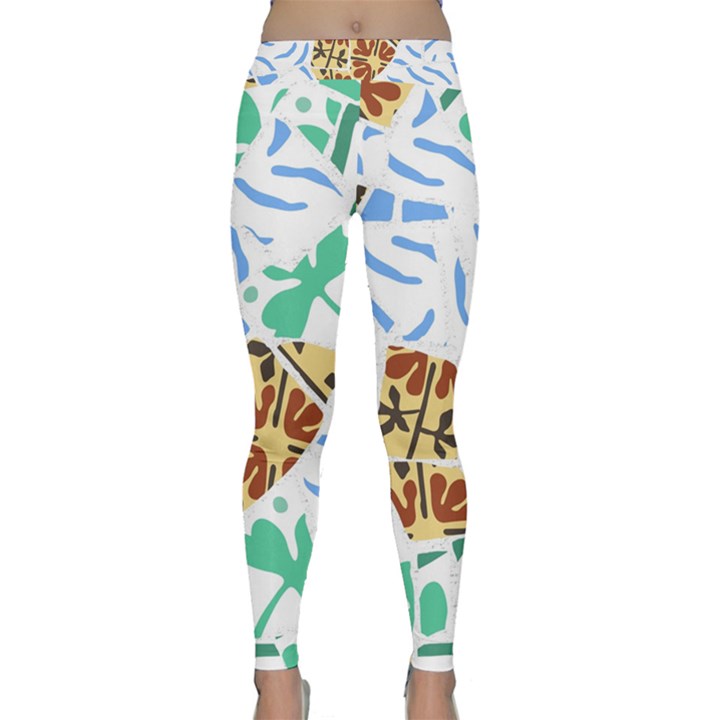 Broken Tile Texture Background Classic Yoga Leggings