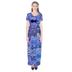 Background Texture Pattern Colorful Short Sleeve Maxi Dress by Amaryn4rt