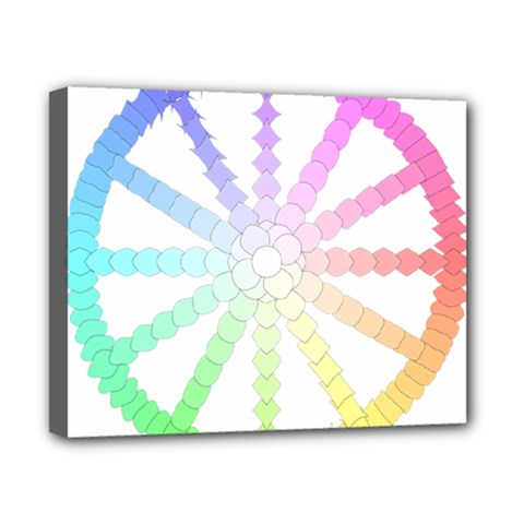 Polygon Evolution Wheel Geometry Canvas 10  X 8  by Amaryn4rt