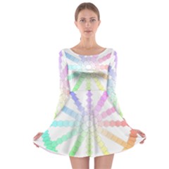 Polygon Evolution Wheel Geometry Long Sleeve Skater Dress by Amaryn4rt