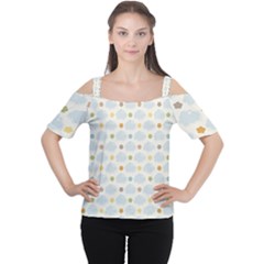 Baby Cloudy Star Cloud Rainbow Blue Sky Women s Cutout Shoulder Tee