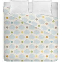 Baby Cloudy Star Cloud Rainbow Blue Sky Duvet Cover Double Side (king Size) by Alisyart
