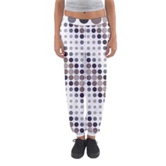 Circle Blue Grey Line Waves Black Women s Jogger Sweatpants