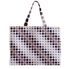 Circle Blue Grey Line Waves Black Zipper Mini Tote Bag