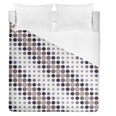 Circle Blue Grey Line Waves Black Duvet Cover (Queen Size)