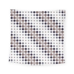 Circle Blue Grey Line Waves Black Square Tapestry (Small)