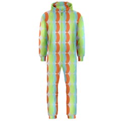 Circles Orange Blue Green Yellow Hooded Jumpsuit (men)  by Alisyart