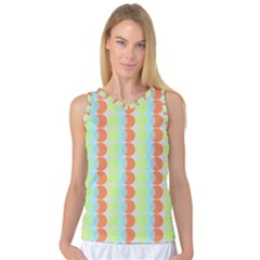 Circles Orange Blue Green Yellow Women s Basketball Tank Top by Alisyart