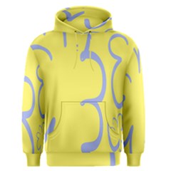 Doodle Shapes Large Flower Floral Grey Yellow Men s Pullover Hoodie by Alisyart