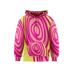 Doodle Shapes Large Line Circle Pink Red Yellow Kids  Zipper Hoodie