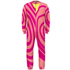 Doodle Shapes Large Line Circle Pink Red Yellow Onepiece Jumpsuit (men)  by Alisyart