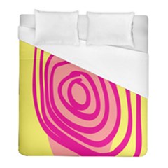 Doodle Shapes Large Line Circle Pink Red Yellow Duvet Cover (full/ Double Size) by Alisyart