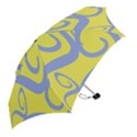 Doodle Shapes Large Waves Grey Yellow Chevron Mini Folding Umbrellas View2