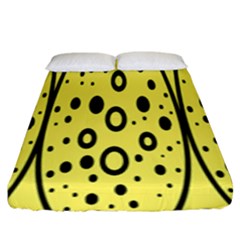 Easter Egg Shapes Large Wave Black Yellow Circle Dalmation Fitted Sheet (king Size) by Alisyart