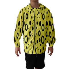 Easter Egg Shapes Large Wave Black Yellow Circle Dalmation Hooded Wind Breaker (kids)