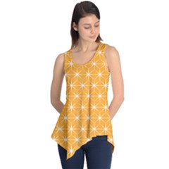 Yellow Stars Light White Orange Sleeveless Tunic