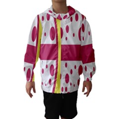 Easter Egg Shapes Large Wave Pink Yellow Circle Dalmation Hooded Wind Breaker (kids)