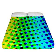 Comic Strip Dots Circle Rainbow Fitted Sheet (King Size)