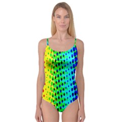 Comic Strip Dots Circle Rainbow Camisole Leotard 