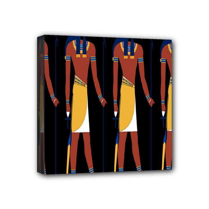 Egyptian Mummy Guard Treasure Monster Mini Canvas 4  x 4 