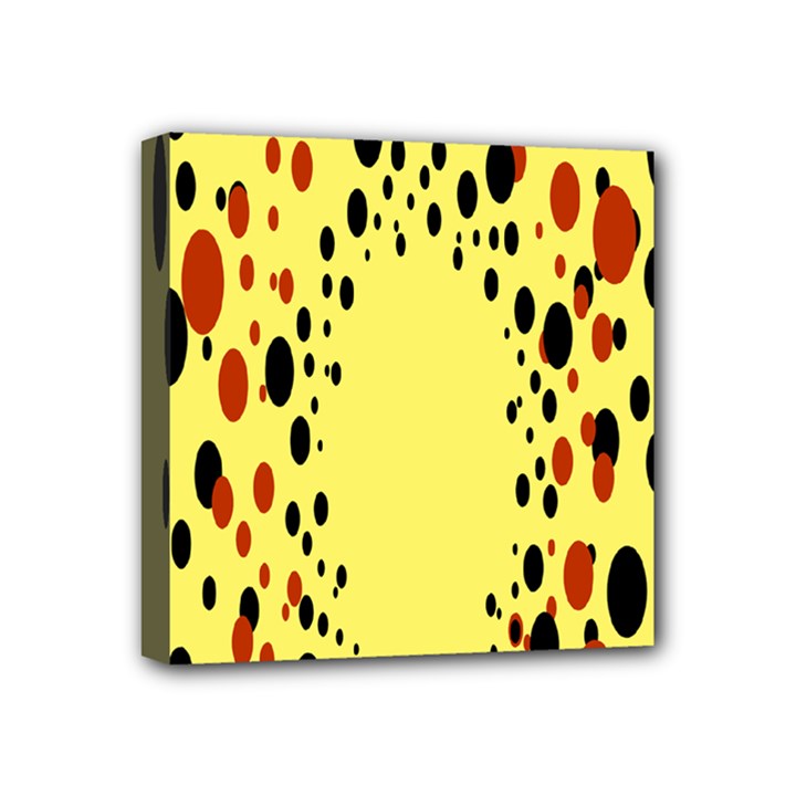 Gradients Dalmations Black Orange Yellow Mini Canvas 4  x 4 