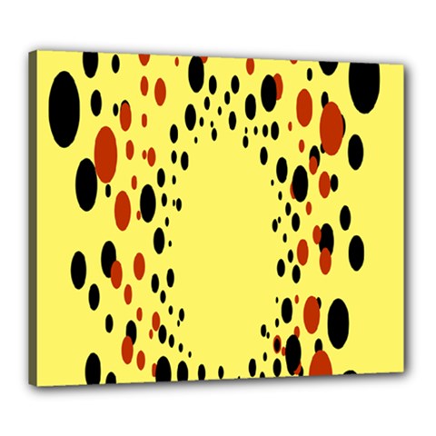 Gradients Dalmations Black Orange Yellow Canvas 24  X 20  by Alisyart