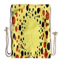 Gradients Dalmations Black Orange Yellow Drawstring Bag (large) by Alisyart