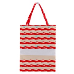 Chevron Wave Triangle Red White Circle Blue Classic Tote Bag by Alisyart