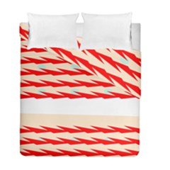 Chevron Wave Triangle Red White Circle Blue Duvet Cover Double Side (full/ Double Size) by Alisyart