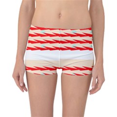 Chevron Wave Triangle Red White Circle Blue Reversible Bikini Bottoms by Alisyart