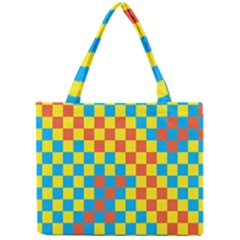 Optical Illusions Plaid Line Yellow Blue Red Flag Mini Tote Bag