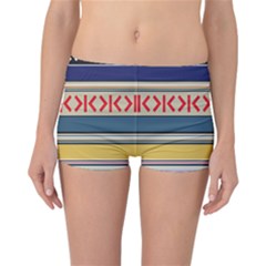 Original Code Rainbow Color Chevron Wave Line Reversible Bikini Bottoms