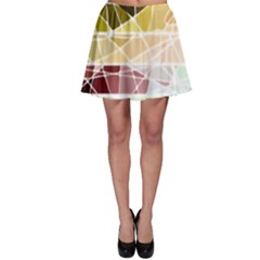 Geometric Mosaic Line Rainbow Skater Skirt by Alisyart