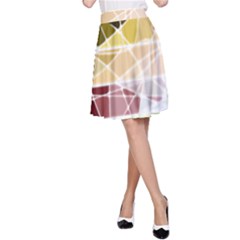 Geometric Mosaic Line Rainbow A-Line Skirt