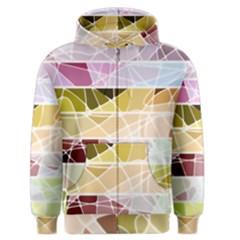 Geometric Mosaic Line Rainbow Men s Zipper Hoodie