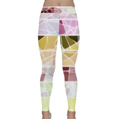 Geometric Mosaic Line Rainbow Classic Yoga Leggings