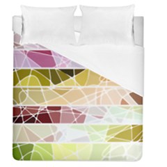 Geometric Mosaic Line Rainbow Duvet Cover (Queen Size)