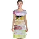 Geometric Mosaic Line Rainbow Cap Sleeve Nightdress View1