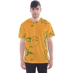 Nature Leaf Green Orange Men s Sport Mesh Tee