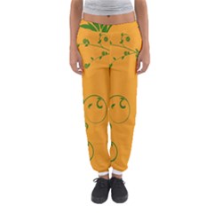 Nature Leaf Green Orange Women s Jogger Sweatpants by Alisyart