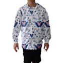 Heart Love Valentine Flower Floral Purple Hooded Wind Breaker (Kids) View1