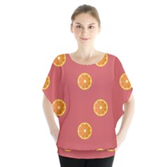 Oranges Lime Fruit Red Circle Blouse