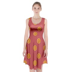 Oranges Lime Fruit Red Circle Racerback Midi Dress