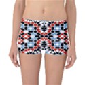 Oriental Star Plaid Triangle Red Black Blue White Reversible Bikini Bottoms View1